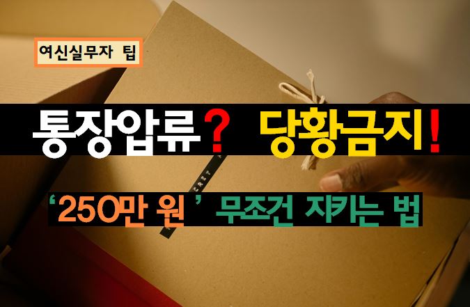 [여신 실무자 팁] 갑자기 통장이 압류됐다면? 2026년 개정 최저생계비 250만 원 사수법